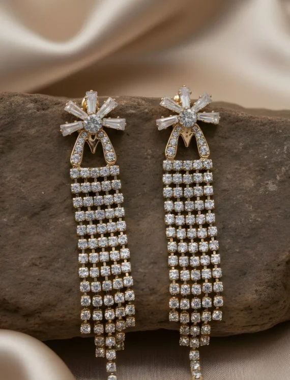 Crystal Diamond Earrings
