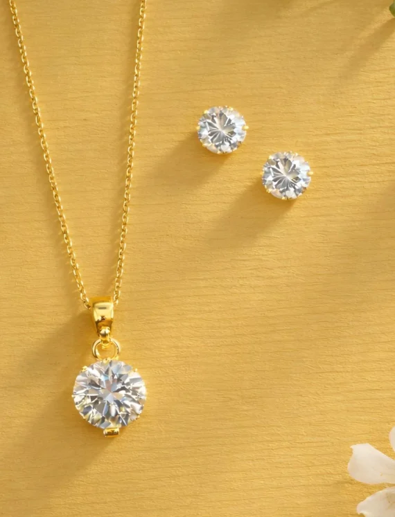 Diamond Glam Pendant Set