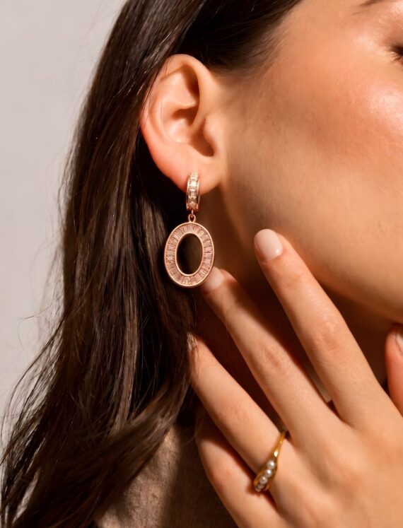 Deco Oval Drop Hoops