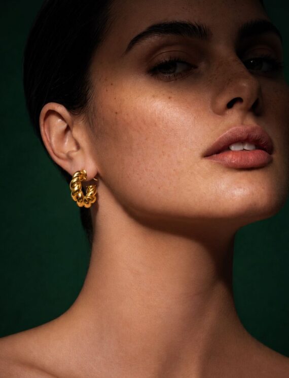 Twisted Croissant Earrings